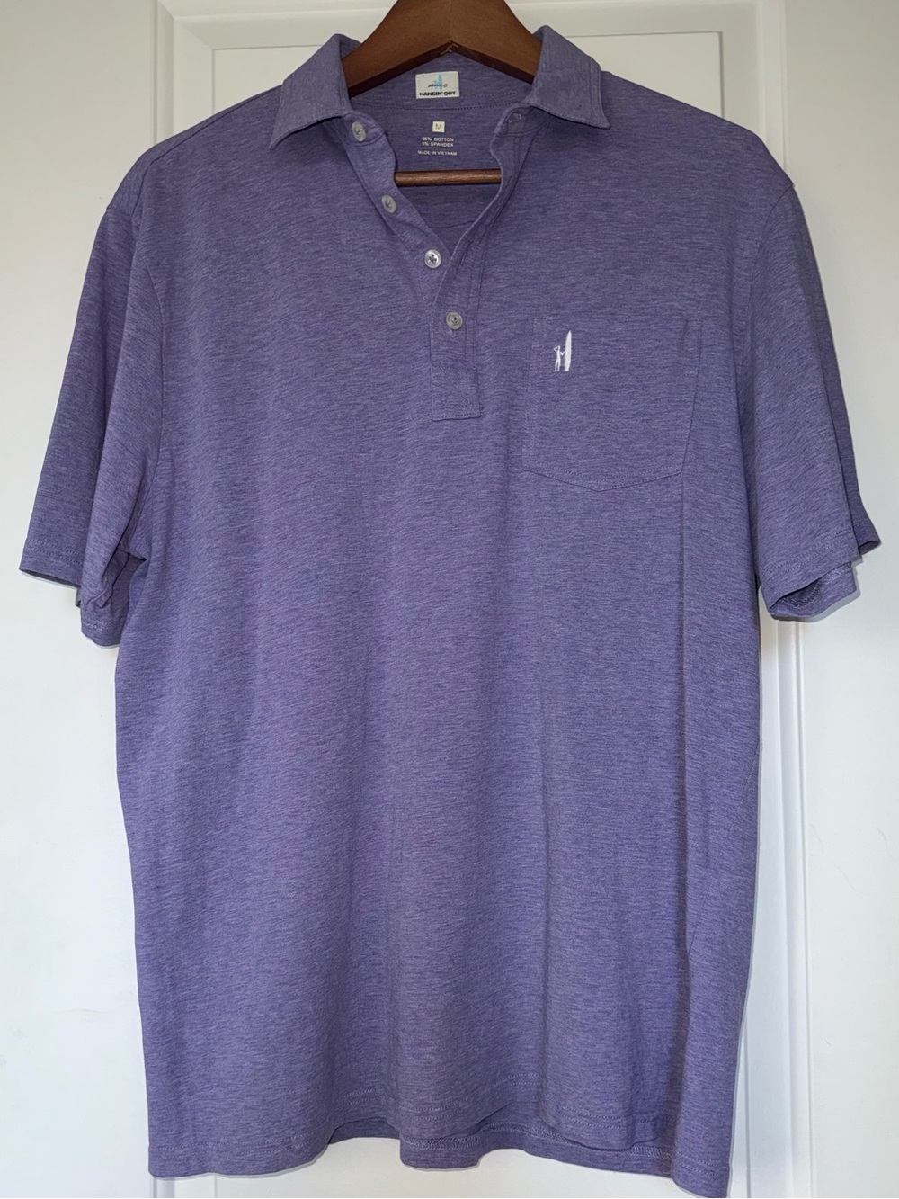 johnnie-O "Hangin' Out" Heathered Purple Polo - EUC